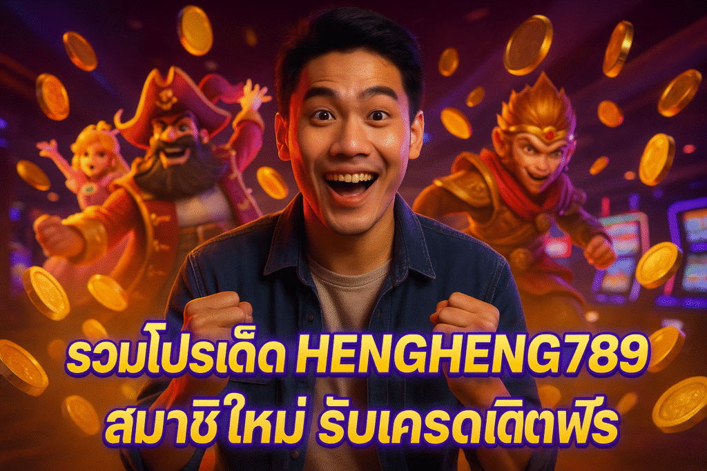 รวมโปรเด็ด HENGHENG789 สมาชิกใหม่ รับเครดิตฟรี
