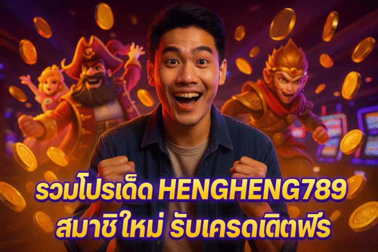 รวมโปรเด็ด HENGHENG789 สมาชิกใหม่ รับเครดิตฟรี